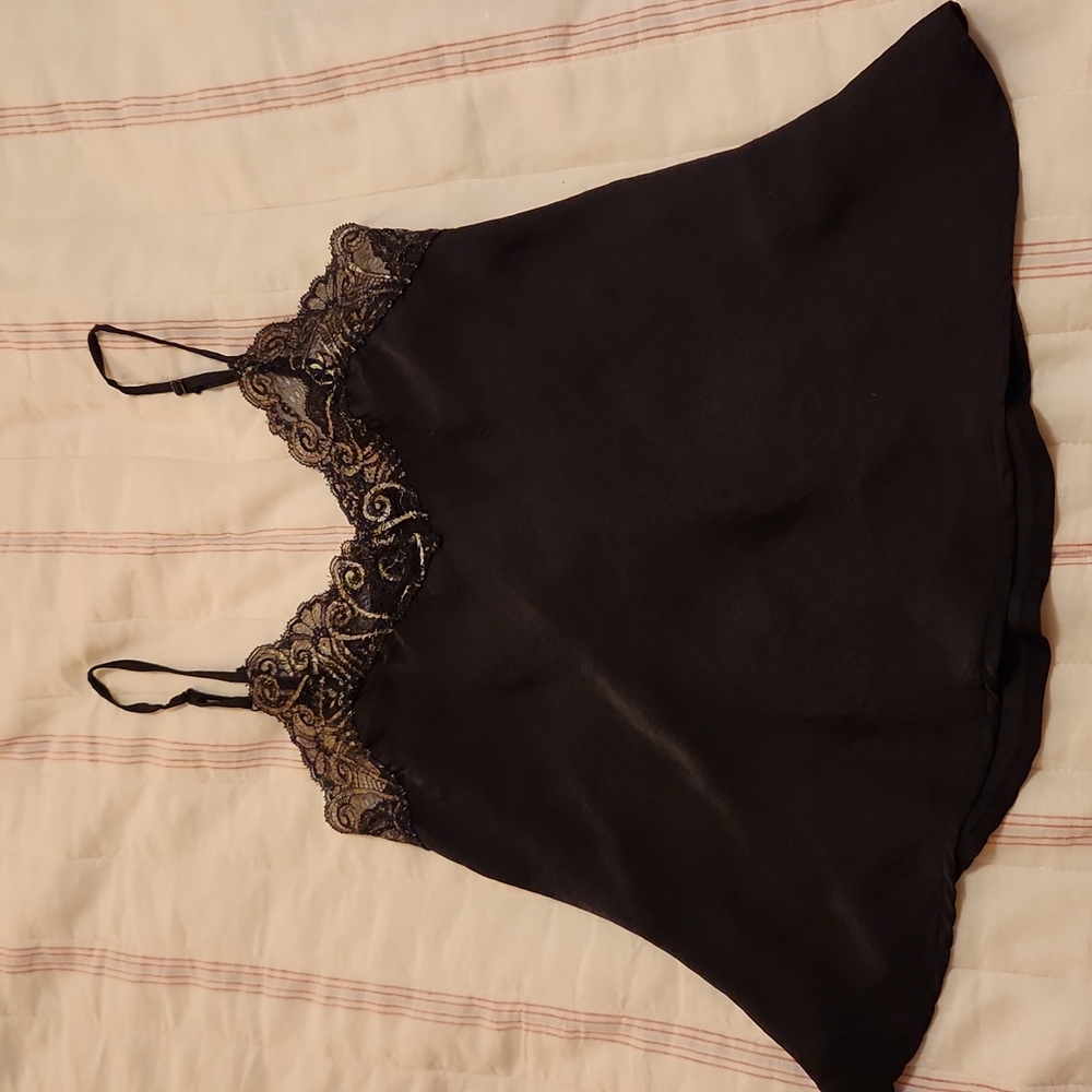 Black and gold lacy camisole made in LA medium